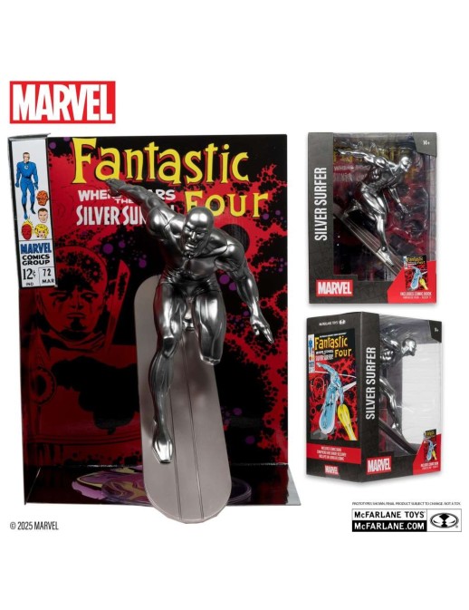Mc Farlane Toys Marvel Comics The Silver Surfer Fantastic Four 72 1/10 Scale Statue