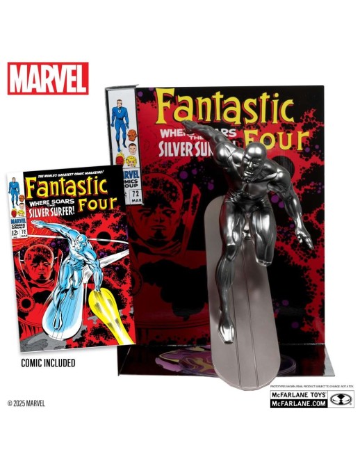 Mc Farlane Toys Marvel Comics The Silver Surfer Fantastic Four 72 1/10 Scale Statue