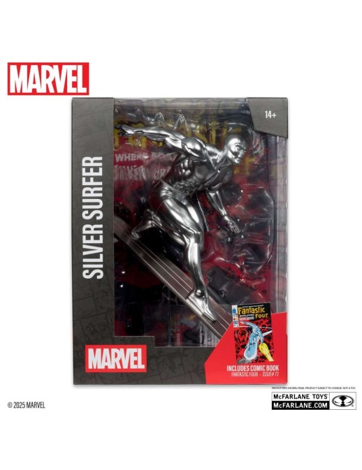 Mc Farlane Toys Marvel Comics The Silver Surfer Fantastic Four 72 1/10 Scale Statue