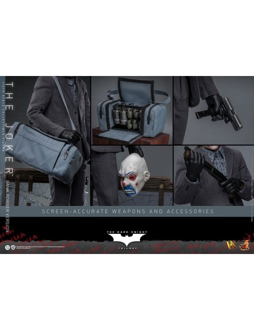 Hot Toys Movie Masterpiece Batman The Dark Knight The Joker Bank Robber Version 1/6 Scale Collectible Figure