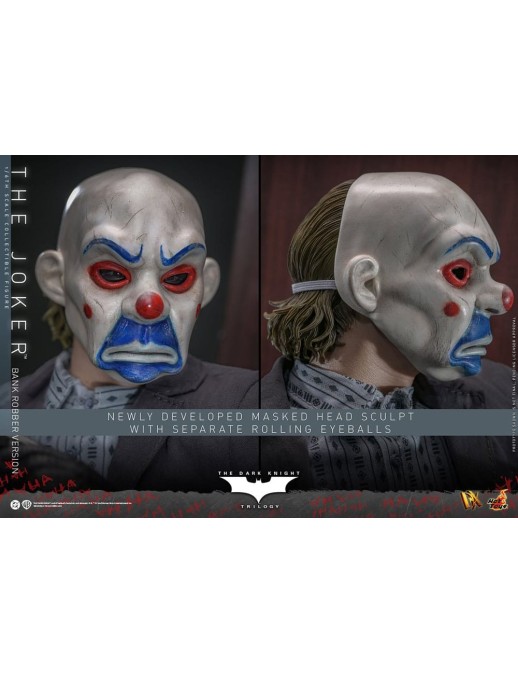 Hot Toys Movie Masterpiece Batman The Dark Knight The Joker Bank Robber Version 1/6 Scale Collectible Figure