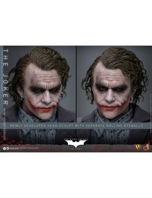 Hot Toys Movie Masterpiece Batman The Dark Knight The Joker Bank Robber Version 1/6 Scale Collectible Figure