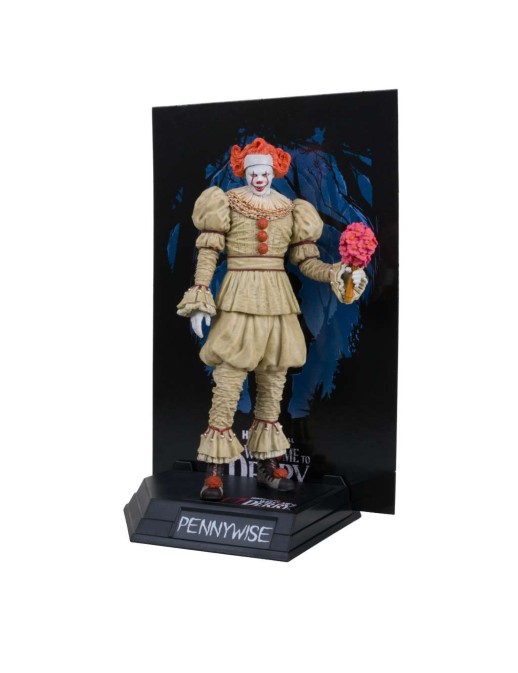 Mc Farlane Toys IT Movie Maniacs Pennywise Flashback Welcome to Derry Gold Label
