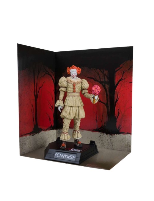 Mc Farlane Toys IT Movie Maniacs Pennywise Flashback Welcome to Derry Gold Label