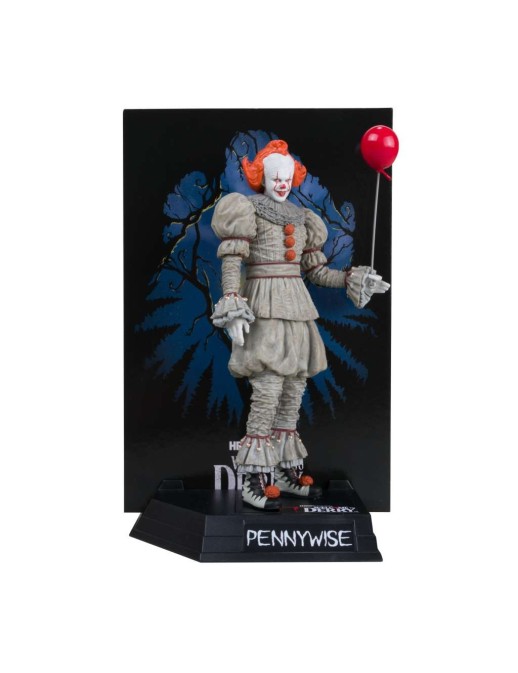 Mc Farlane Toys IT Movie Maniacs Pennywise Welcome to Derry Gold Label
