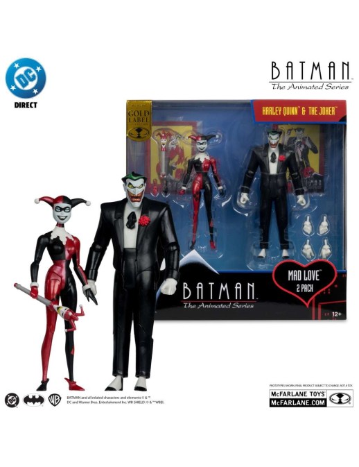 McFarlane DC Direct Batman The Animated Series Harley Quinn & Joker Mad Love
