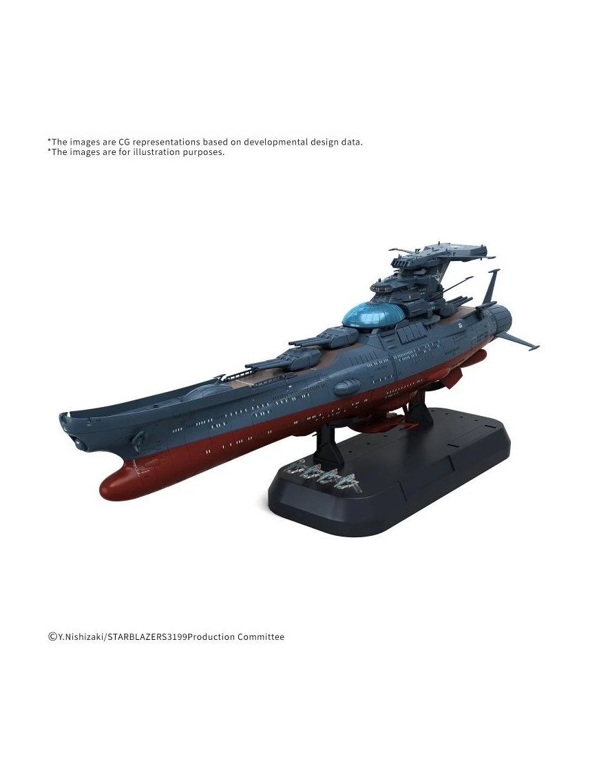 Bandai Be Forever Yamato: REBEL 3199 The Experimental Ship of Transcendental Dimension BBY-03 Ginga 3199 1/1000 Scale Model Kit Bandai Be Forever Yamato: REBEL 3199 The Experimental Ship of Transcendental Dimension BBY-03 Ginga 3199 1/1000 Scale Model Kit