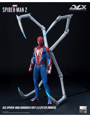Threezero Marvel's Spider-Man 2 DLX Collectible Figure Spider-Man Advanced Suit 2.0