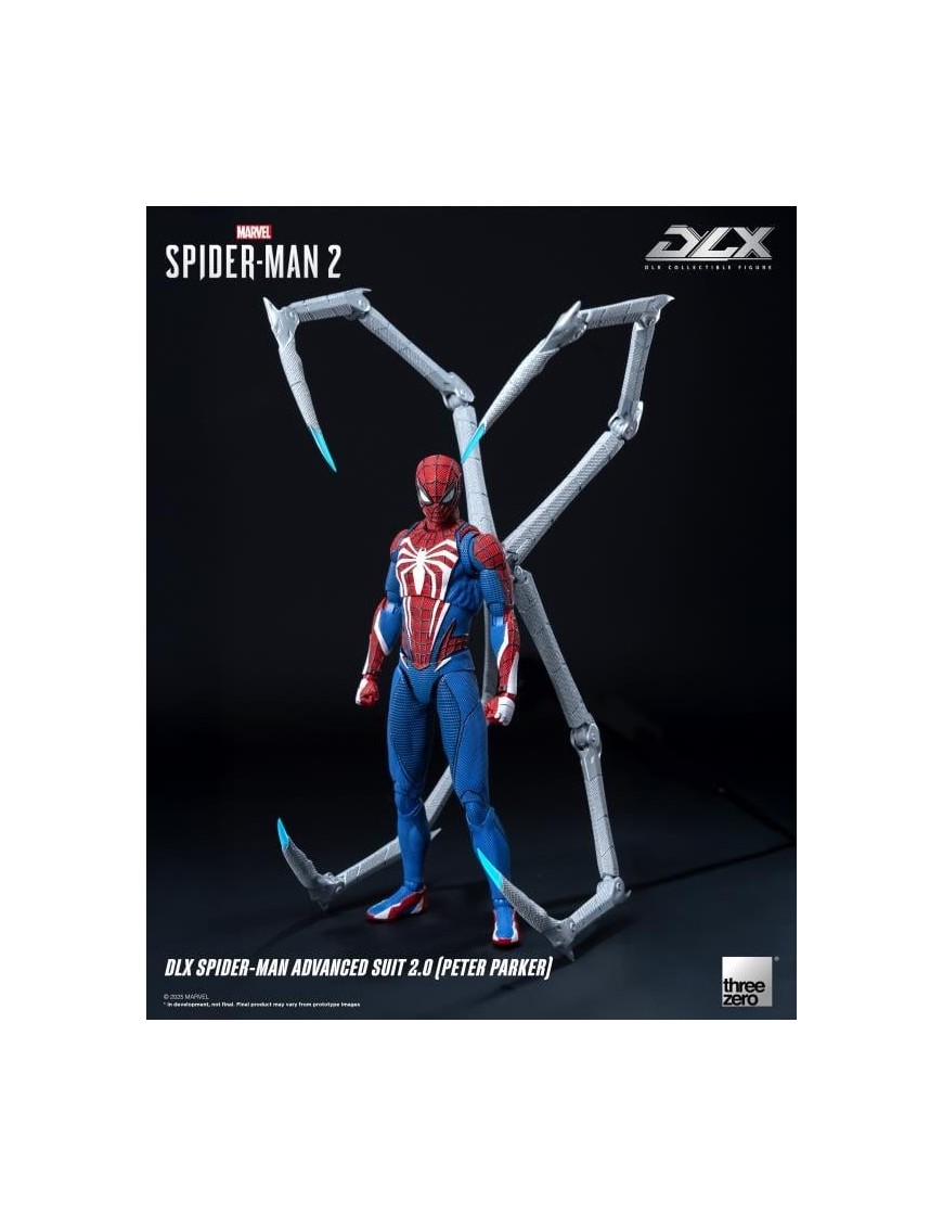 Threezero Marvel's Spider-Man 2 DLX Collectible Figure Spider-Man Advanced Suit 2.0