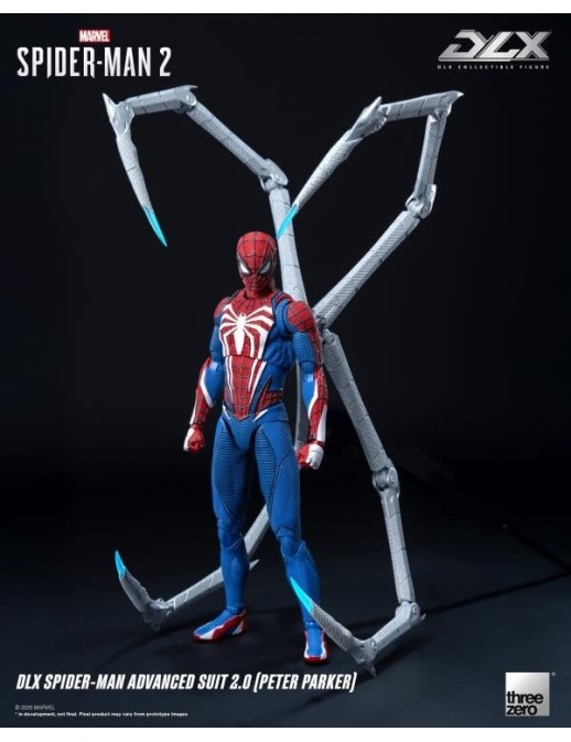 Threezero Marvel's Spider-Man 2 DLX Collectible Figure Spider-Man Advanced Suit 2.0