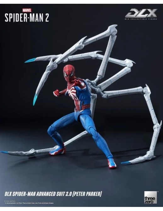 Threezero Marvel's Spider-Man 2 DLX Collectible Figure Spider-Man Advanced Suit 2.0