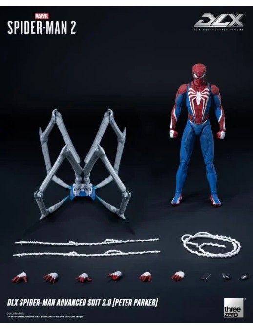 Threezero Marvel's Spider-Man 2 DLX Collectible Figure Spider-Man Advanced Suit 2.0