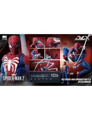 Threezero Marvel's Spider-Man 2 DLX Collectible Figure Spider-Man Advanced Suit 2.0