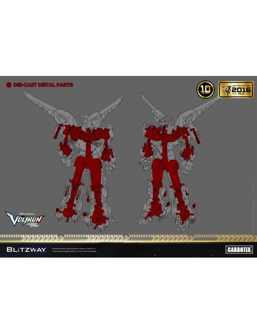Blitzway Carbotix Voltron: Legendary Defender 10th Anniversary Voltron Special Limited Edition Version