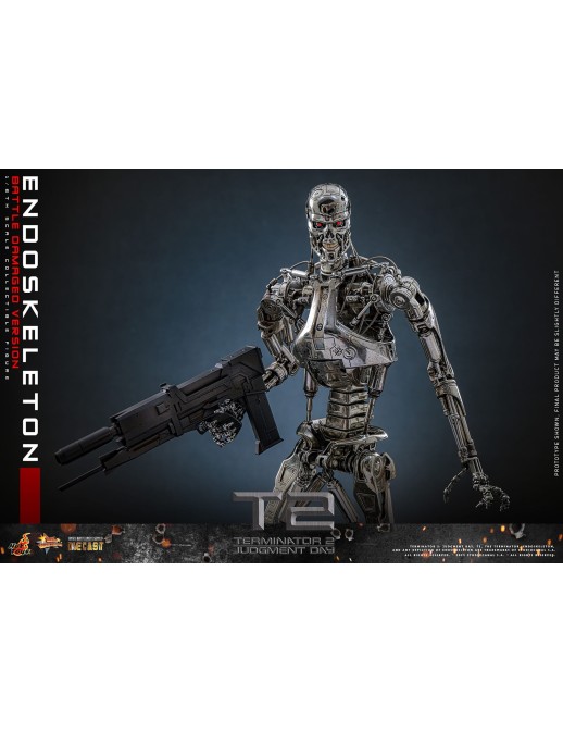 Hot Toys Movie Masterpiece Terminator 2 Judgement Endoskeleton Battle Damaged Version 1/6 Scale Collectible Figure