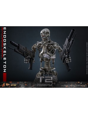 Hot Toys Movie Masterpiece Terminator 2 Judgement Endoskeleton Battle Damaged Version 1/6 Scale Collectible Figure