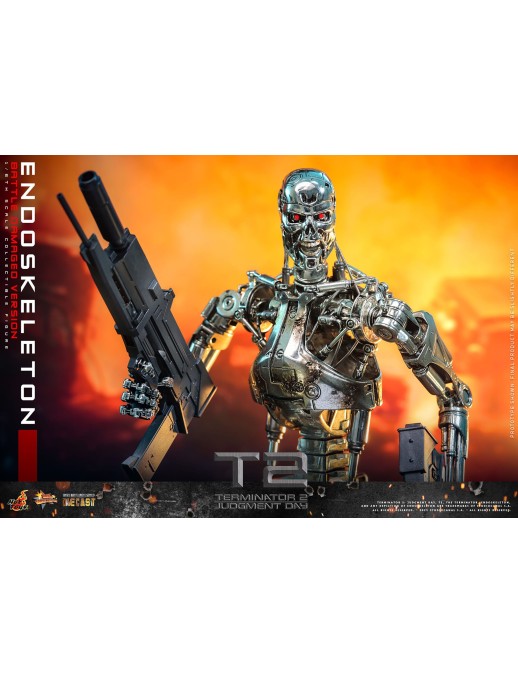 Hot Toys Movie Masterpiece Terminator 2 Judgement Endoskeleton Battle Damaged Version 1/6 Scale Collectible Figure