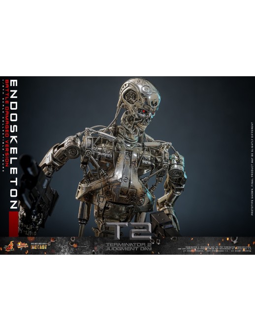 Hot Toys Movie Masterpiece Terminator 2 Judgement Endoskeleton Battle Damaged Version 1/6 Scale Collectible Figure