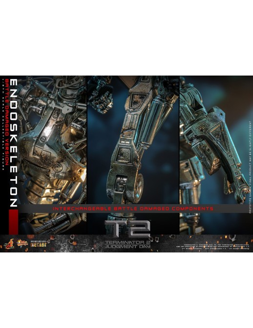 Hot Toys Movie Masterpiece Terminator 2 Judgement Endoskeleton Battle Damaged Version 1/6 Scale Collectible Figure