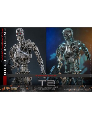 Hot Toys Movie Masterpiece Terminator 2 Judgement Endoskeleton Battle Damaged Version 1/6 Scale Collectible Figure
