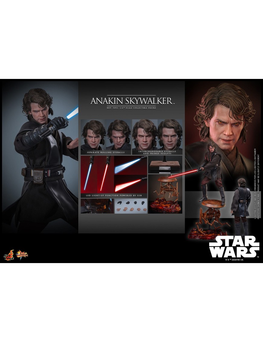 Hot Toys Movie Masterpiece Star Wars Revenge of the Sith Anakin Skywalker 1/6 Scale Collectible Figure