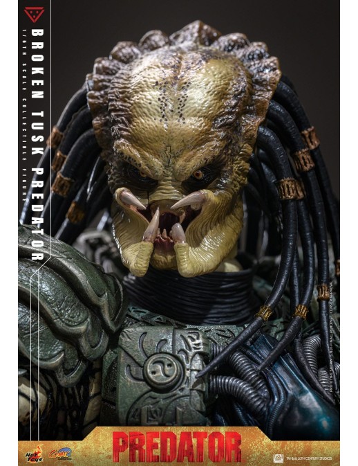 Hot Toys Comic Masterpiece Alien VS Predator Broken Tusk Predator 1/6 Scale Collectible Figure
