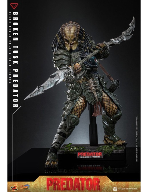 Hot Toys Comic Masterpiece Alien VS Predator Broken Tusk Predator 1/6 Scale Collectible Figure