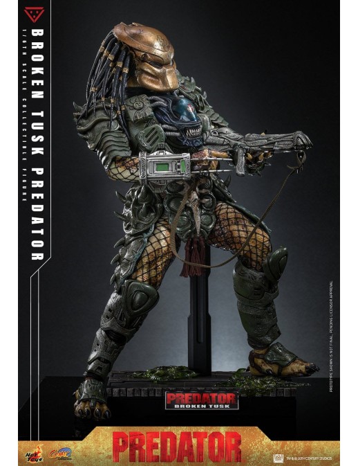 Hot Toys Comic Masterpiece Alien VS Predator Broken Tusk Predator 1/6 Scale Collectible Figure