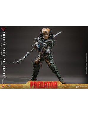 Hot Toys Comic Masterpiece Alien VS Predator Broken Tusk Predator 1/6 Scale Collectible Figure