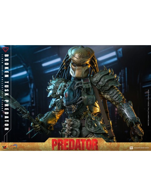 Hot Toys Comic Masterpiece Alien VS Predator Broken Tusk Predator 1/6 Scale Collectible Figure
