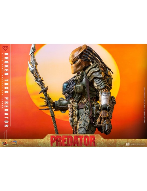 Hot Toys Comic Masterpiece Alien VS Predator Broken Tusk Predator 1/6 Scale Collectible Figure