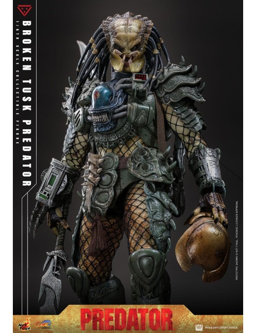 Hot Toys Comic Masterpiece Alien VS Predator Broken Tusk Predator 1/6 Scale Collectible Figure