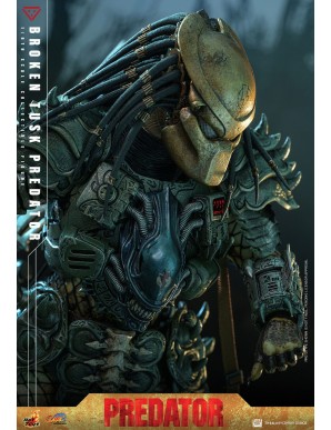 Hot Toys Comic Masterpiece Alien VS Predator Broken Tusk Predator 1/6 Scale Collectible Figure