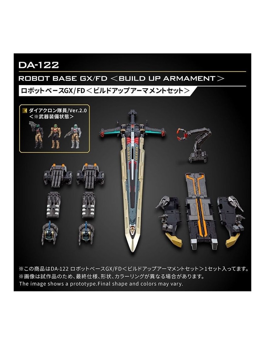 Takara Tomy Diaclone Reboot DA-122 Build Up Armament Set for Robot Base GX FD