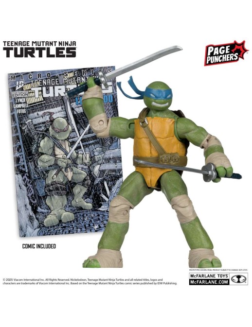 McFarlane Teenage Mutant Ninja Turtles Page Punchers 4 Figures Set with Comic