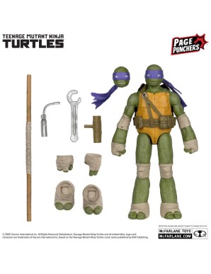 McFarlane Teenage Mutant Ninja Turtles Page Punchers 4 Figures Set with Comic