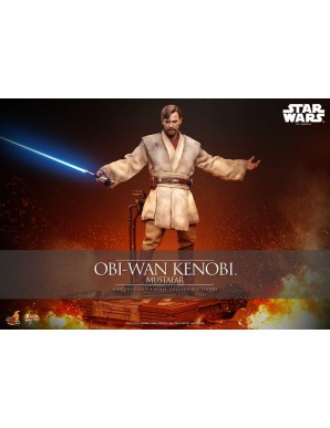 Hot Toys Movie Masterpiece Star Wars Revenge of the Sith Obi-Wan Kenobi Mustafar 1/6 Scale Collectible Figure