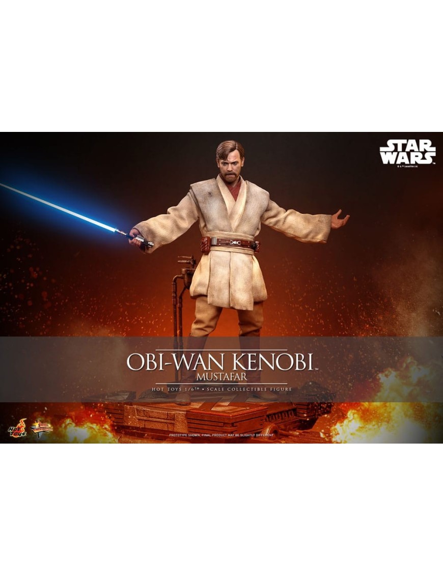 Hot Toys Movie Masterpiece Star Wars Revenge of the Sith Obi-Wan Kenobi Mustafar 1/6 Scale Collectible Figure Hot Toys Movie Masterpiece Star Wars Revenge of the Sith Obi-Wan Kenobi Mustafar 1/6 Scale Collectible Figure