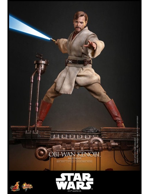 Hot Toys Movie Masterpiece Star Wars Revenge of the Sith Obi-Wan Kenobi Mustafar 1/6 Scale Collectible Figure