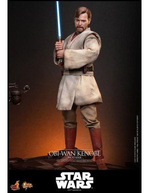 Hot Toys Movie Masterpiece Star Wars Revenge of the Sith Obi-Wan Kenobi Mustafar 1/6 Scale Collectible Figure