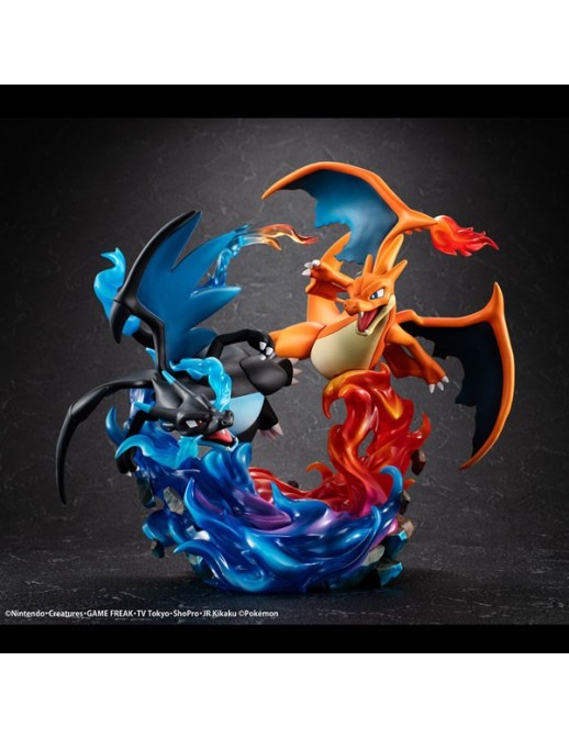 Megahouse G.E.M. EX Series Pokemon Mega Charizard X & Mega Charizard Y