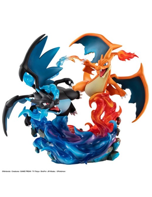 Megahouse G.E.M. EX Series Pokemon Mega Charizard X & Mega Charizard Y