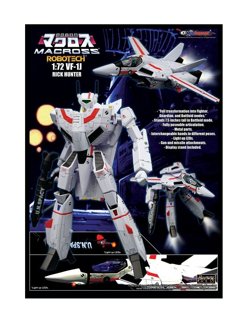 KitzConcept's Robotech VF1J Valkyrie Rick Hunter 1/72 Scale Figure KitzConcept's Robotech VF1J Valkyrie Rick Hunter 1/72 Scale Figure