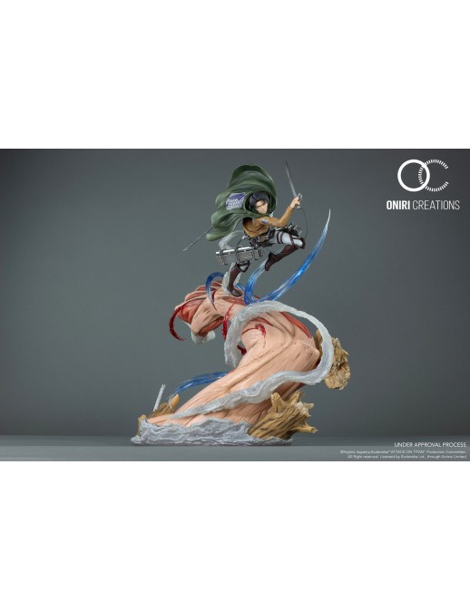 Oniri Creations Attack on Titan Levi VS Female Titan Epic Diorama 1/6 Statue Figure 999pcs Worldwide
