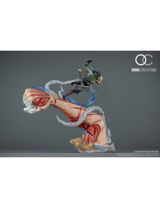 Oniri Creations Attack on Titan Levi VS Female Titan Epic Diorama 1/6 Statue Figure 999pcs Worldwide