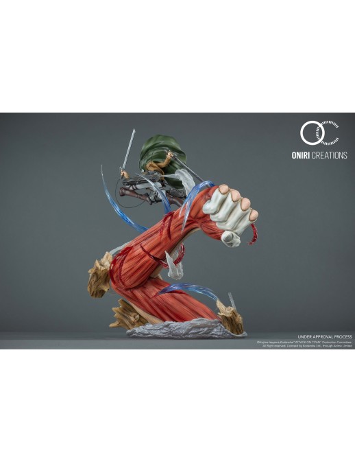 Oniri Creations Attack on Titan Levi VS Female Titan Epic Diorama 1/6 Statue Figure 999pcs Worldwide