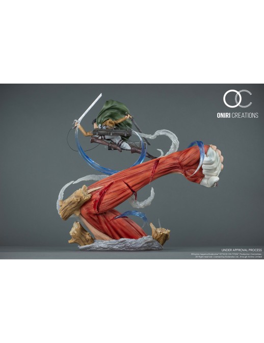 Oniri Creations Attack on Titan Levi VS Female Titan Epic Diorama 1/6 Statue Figure 999pcs Worldwide