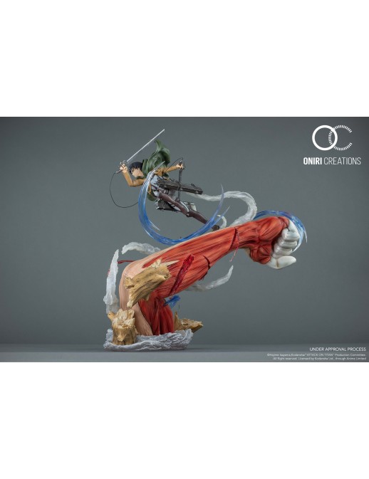 Oniri Creations Attack on Titan Levi VS Female Titan Epic Diorama 1/6 Statue Figure 999pcs Worldwide