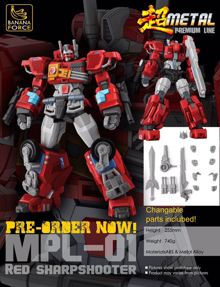 BANANA FORCE METAL PREMIUM LINE MPL-01 RED SHARPSHOOTER