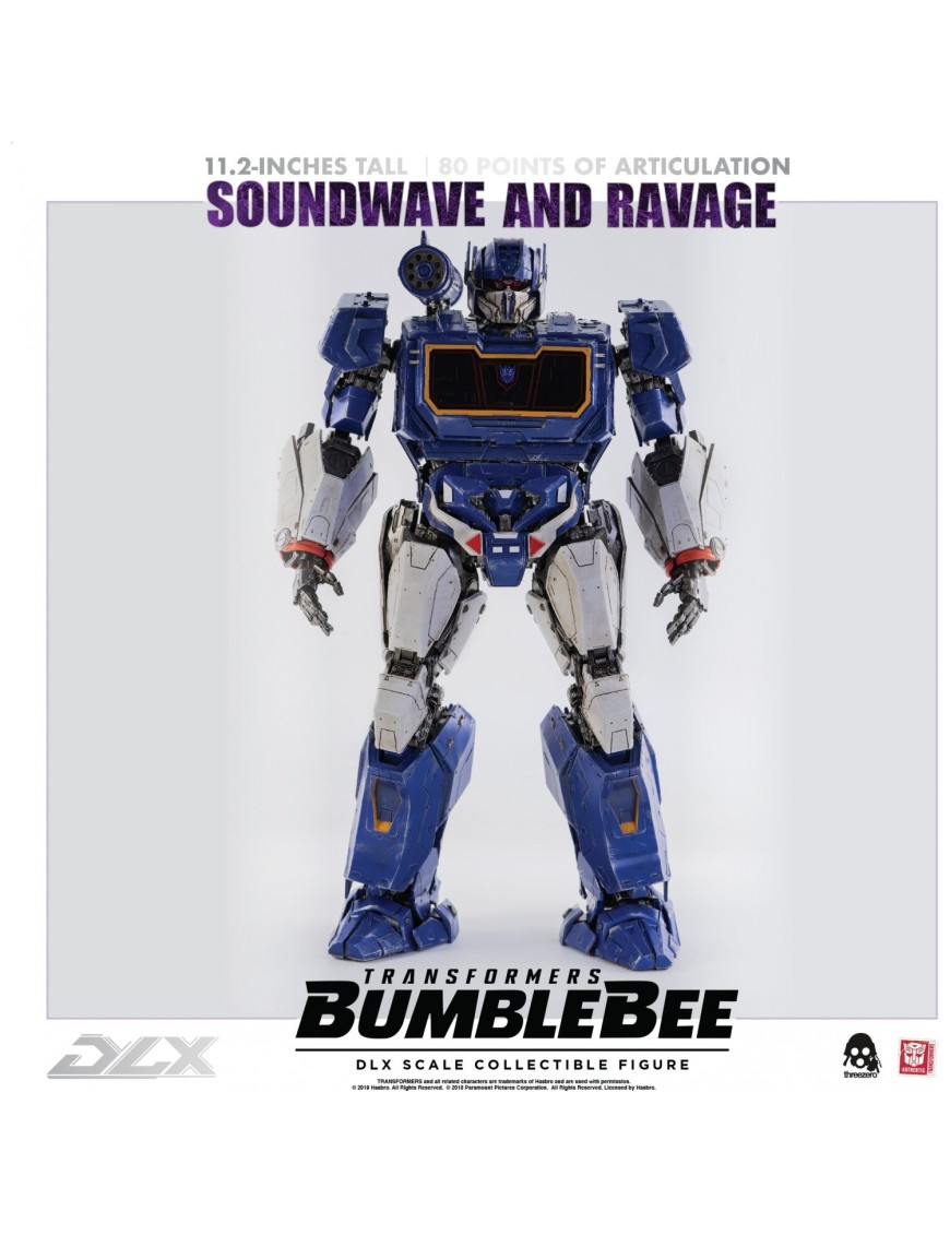 Threezero Transformers Bumblebee DLX Scale Collectible Figure Series Soundwave & Ravage Threezero Transformers Bumblebee DLX Scale Collectible Figure Series Soundwave & Ravage